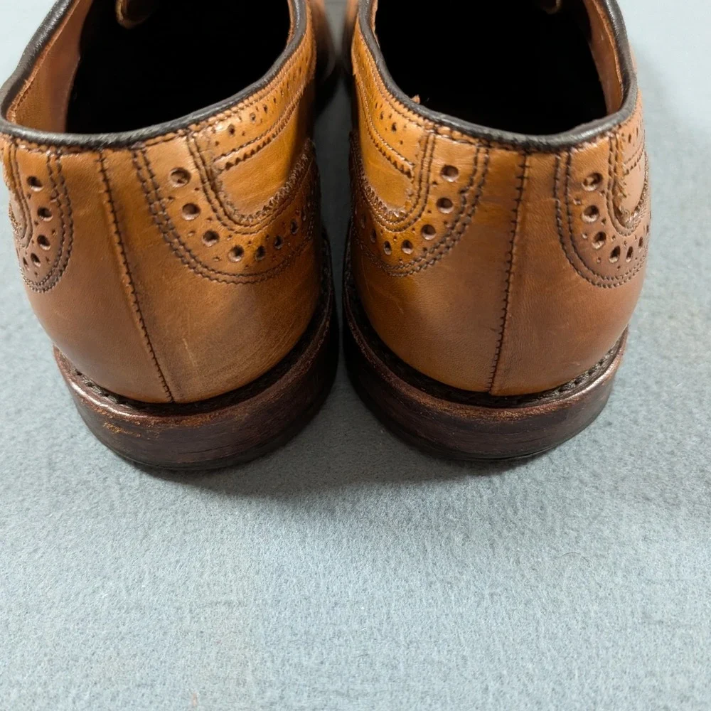 Allen Edmonds Strand Oxford Mens Size 12 Walnut Leather Brogue Dress Shoes